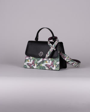 handbag set - black butterfly