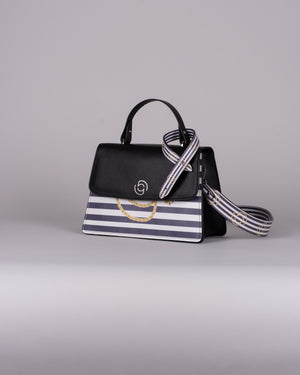 handbag set - black marine blue
