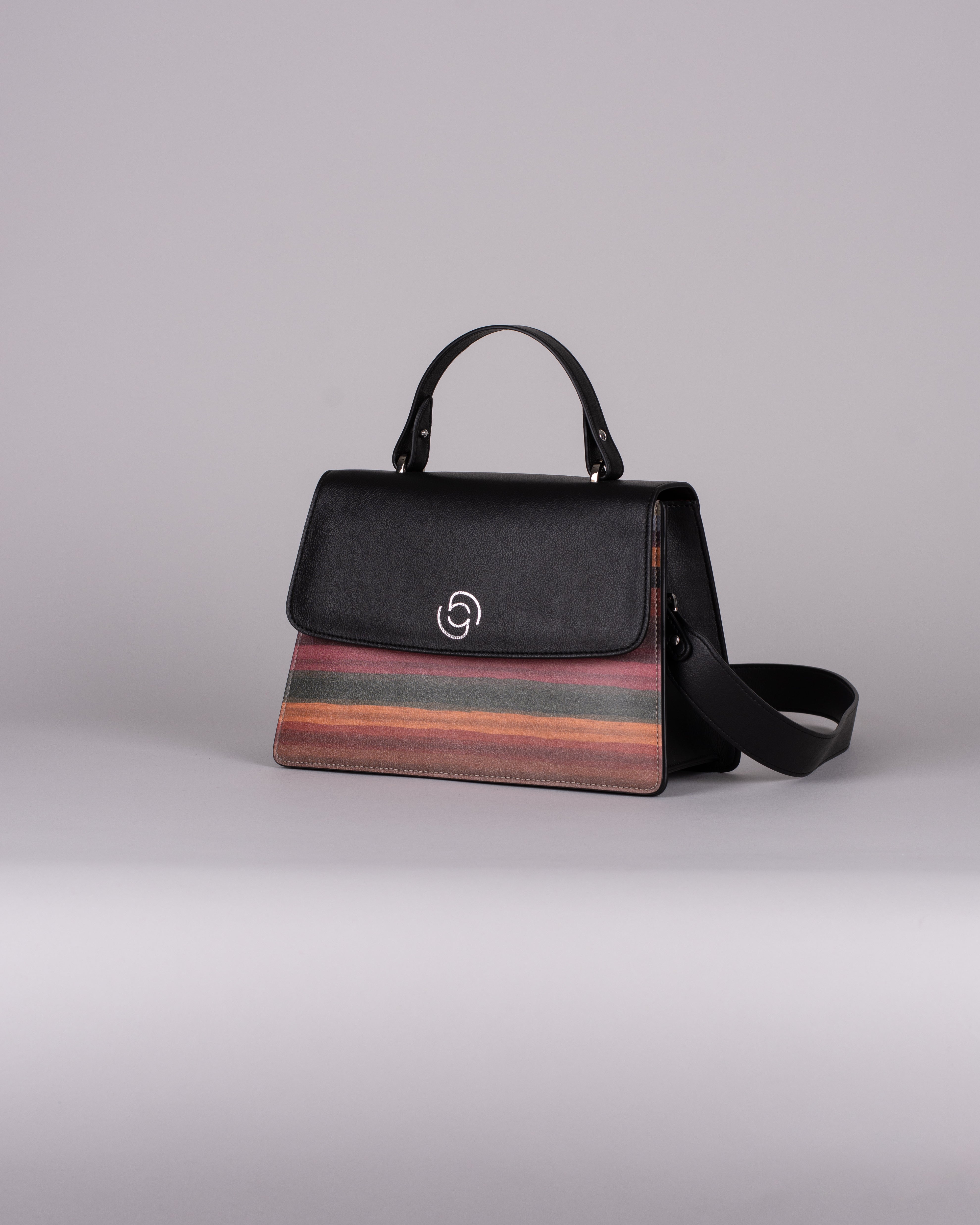 handbag set - black stripes limited edition