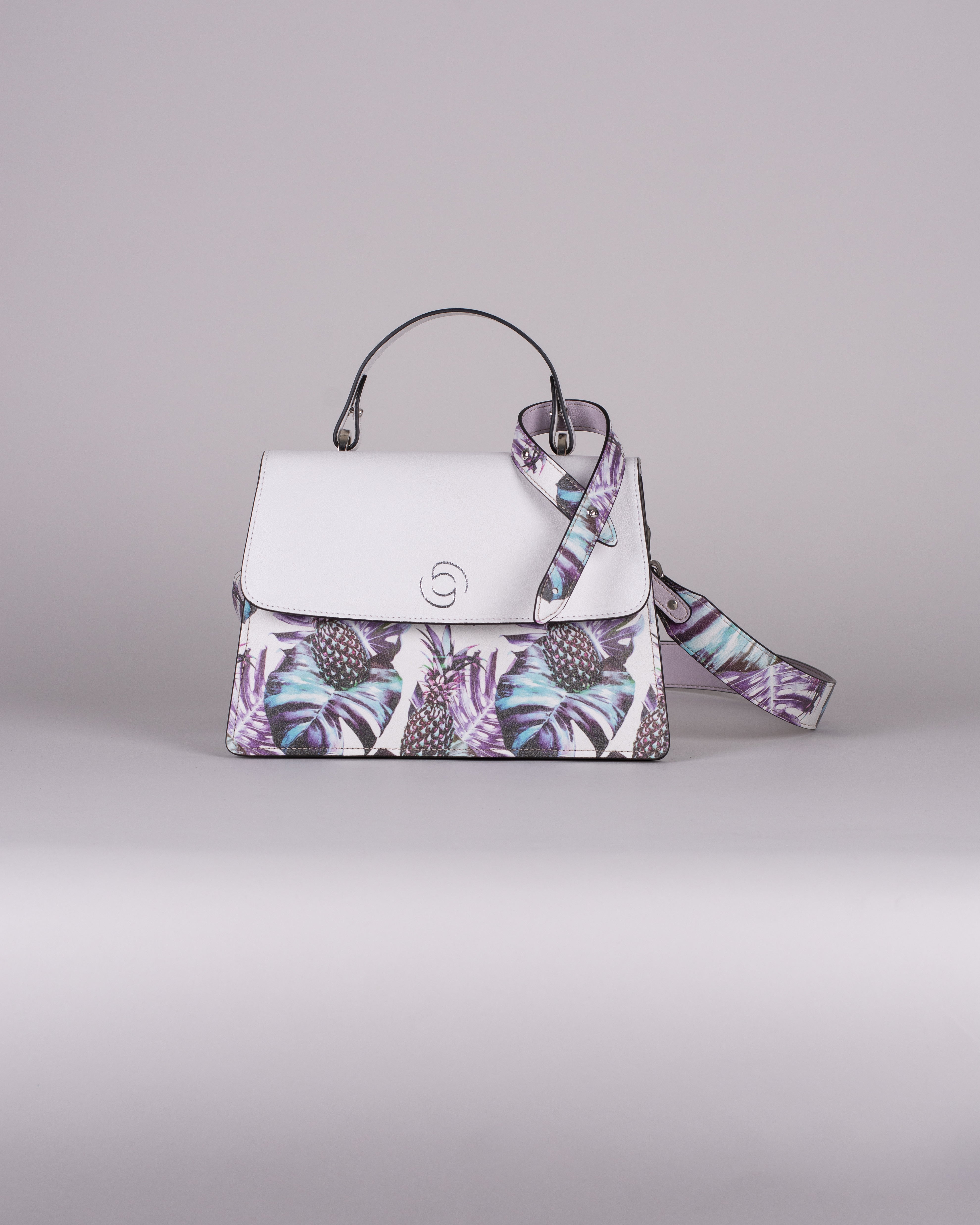 handbag set - white pineapple